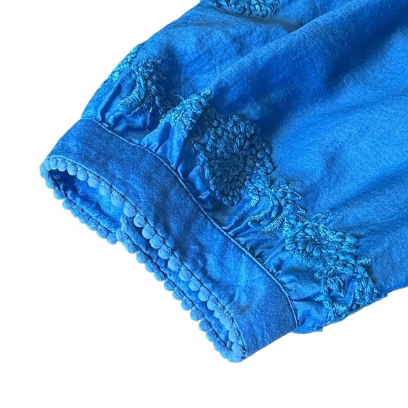 Women’s Payal Jain Anthropology Blue Floral Embroidered Top in Size XL. - Picture 12 of 16
